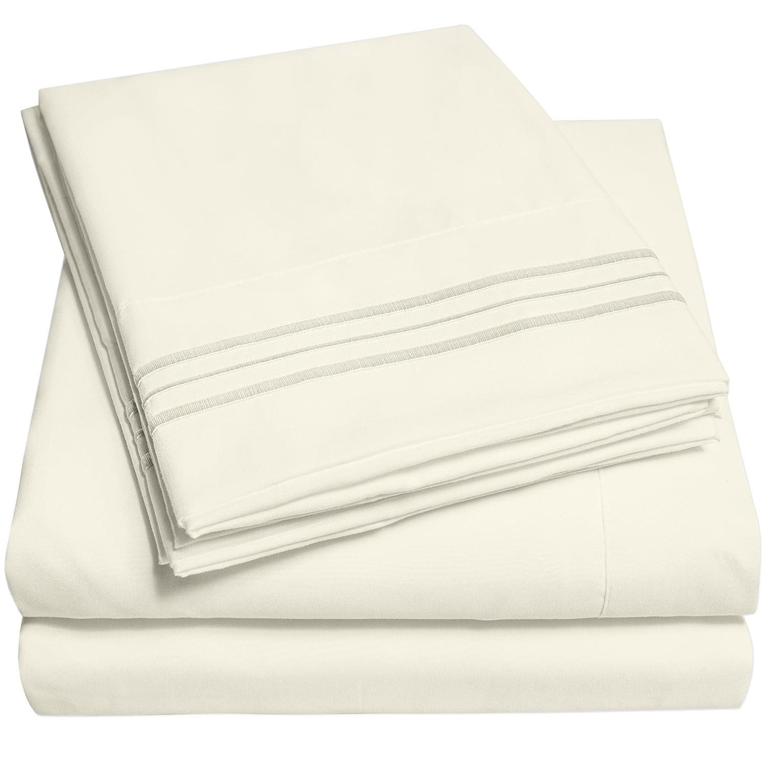 Sweet Home Collection Luxurious Classic Soft Solid 1800 Series Microfiber Sheet Set, Various Colors and Sizes