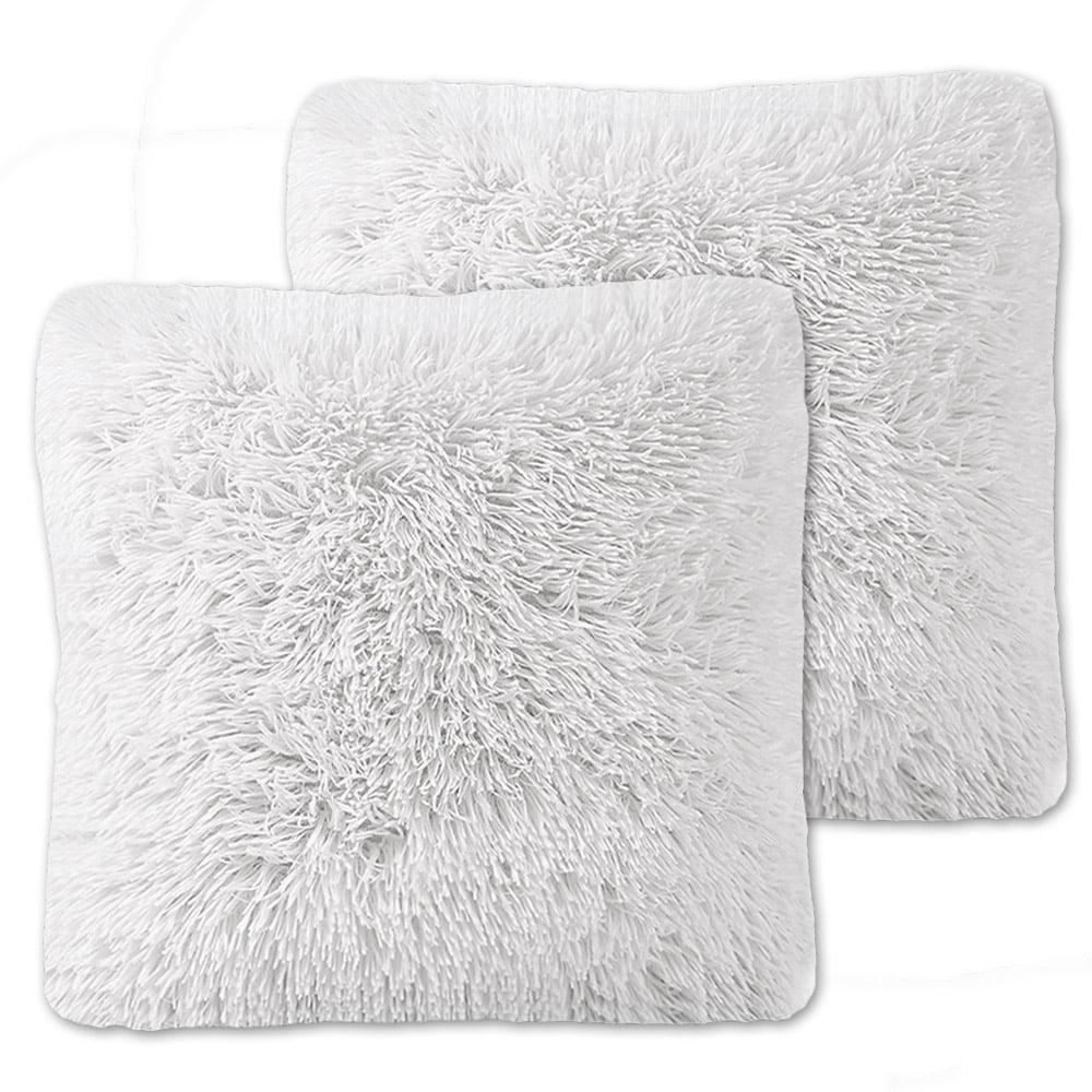 Faux Fur Reversible Throw Pillow (Set of 2)