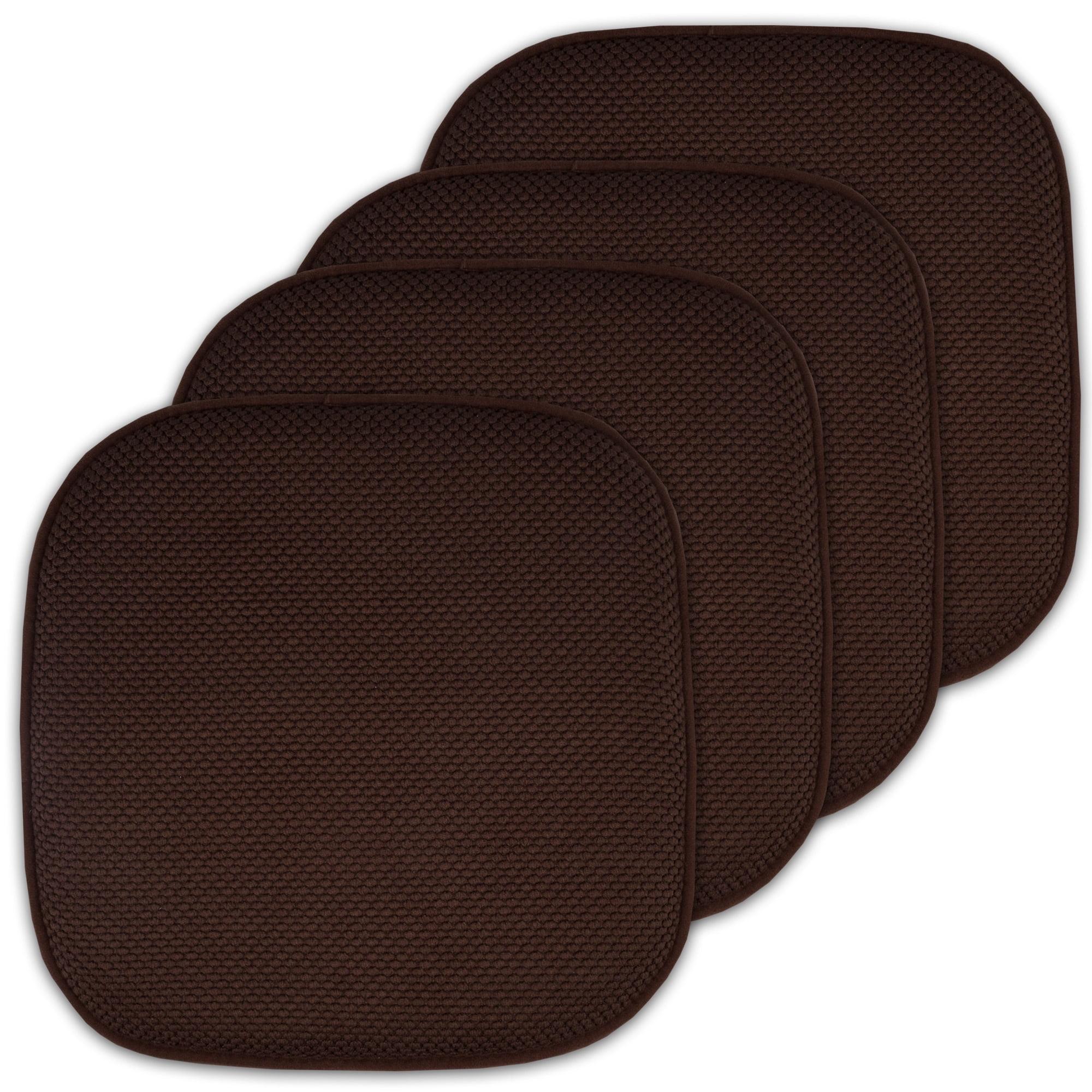 Memory Foam Honeycomb Non-Slip Back 16" x 16" Chair Cushion Pad 2, 4, 6, 12 Pack