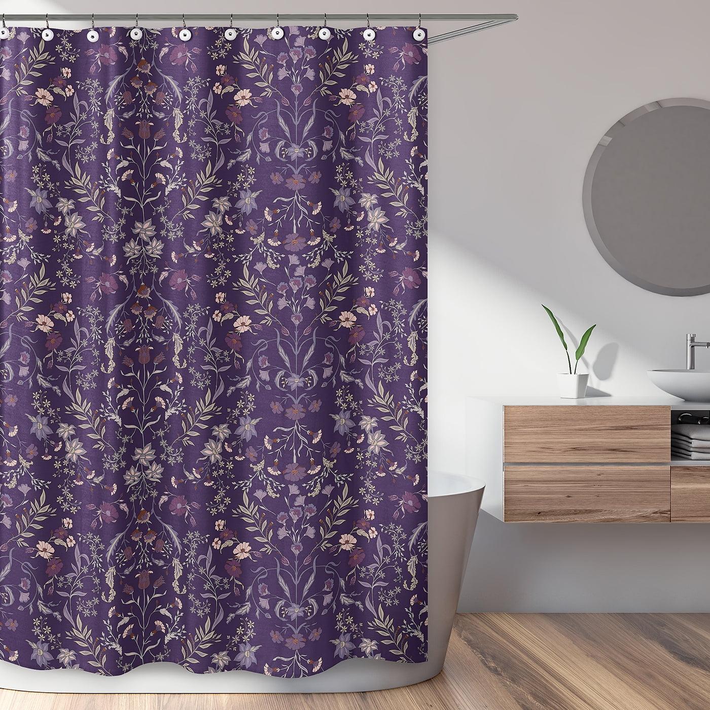 Sweet Jojo Designs Boho Floral Wildflower Plum Purple Single Shower Curtain by Sweet Jojo Designs