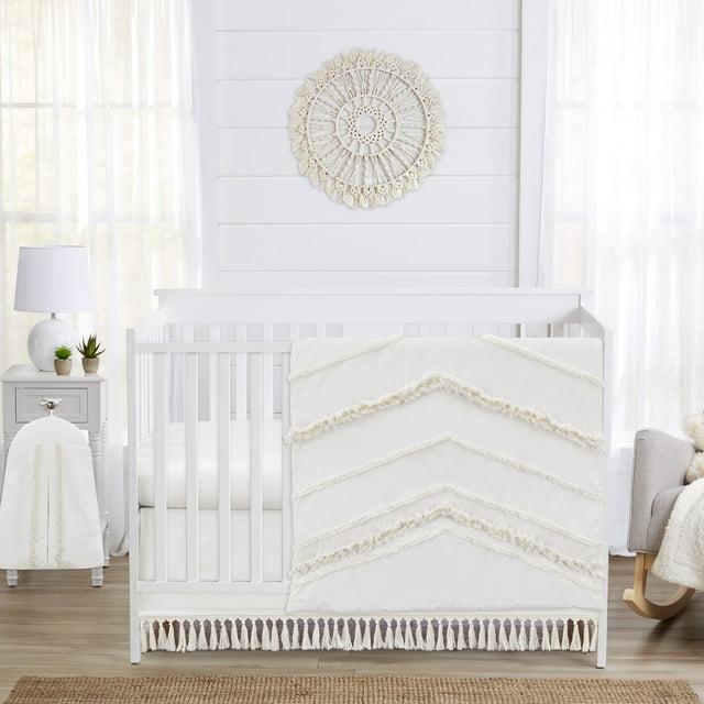 Sweet Jojo Designs Boy or Girl Gender Neutral Unisex Baby Crib Bedding Set - Bohemian Fringe Collection 4pc