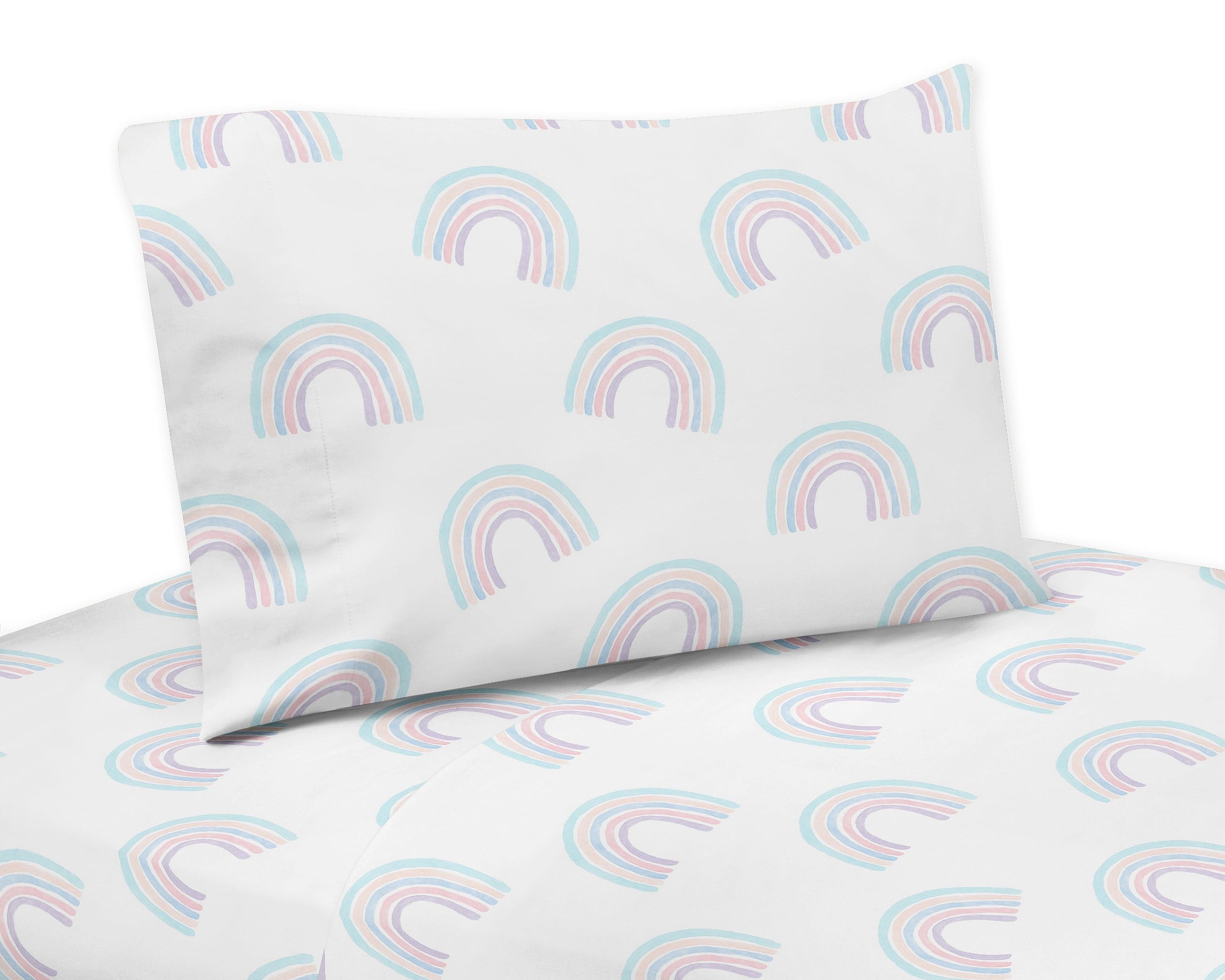 Sweet Jojo Designs Girl Kids Twin Sheet Set Rainbow Multicolor 3pc