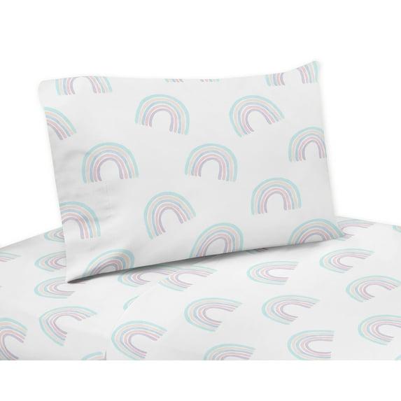 Sweet Jojo Designs Rainbow Print Microfiber Twill Sheet Set