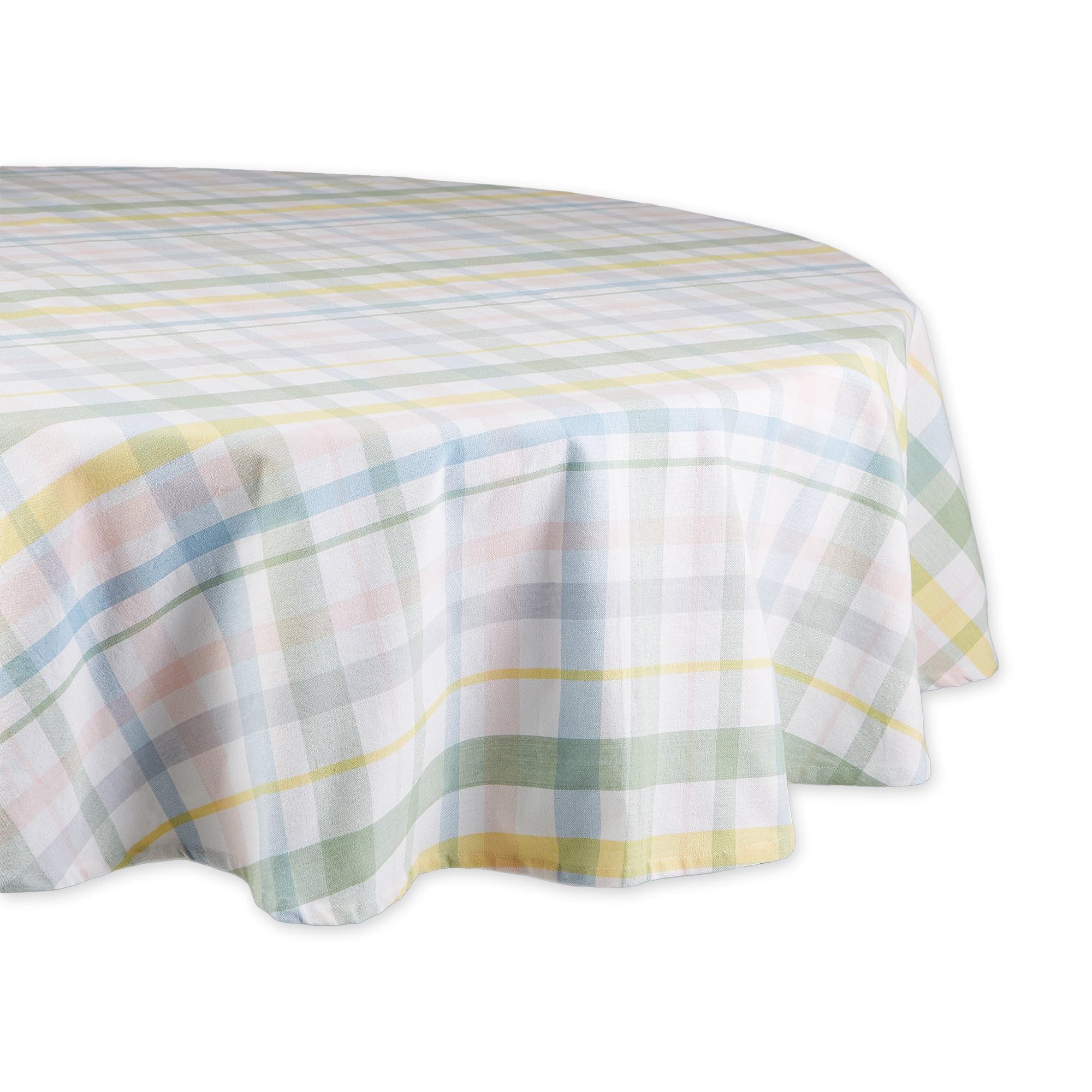 Sweet Spring Plaid Tablecloth 70 Round