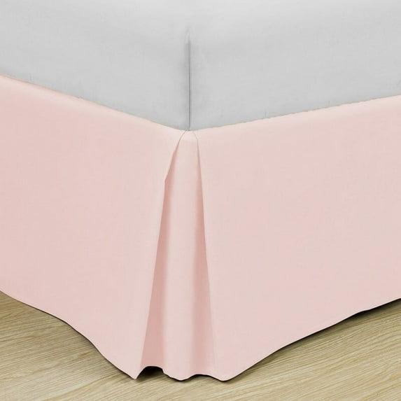 Swift Home | Basics Pleated Microfiber Bed Skirt 14-inch Drop Rose Blush Queen
