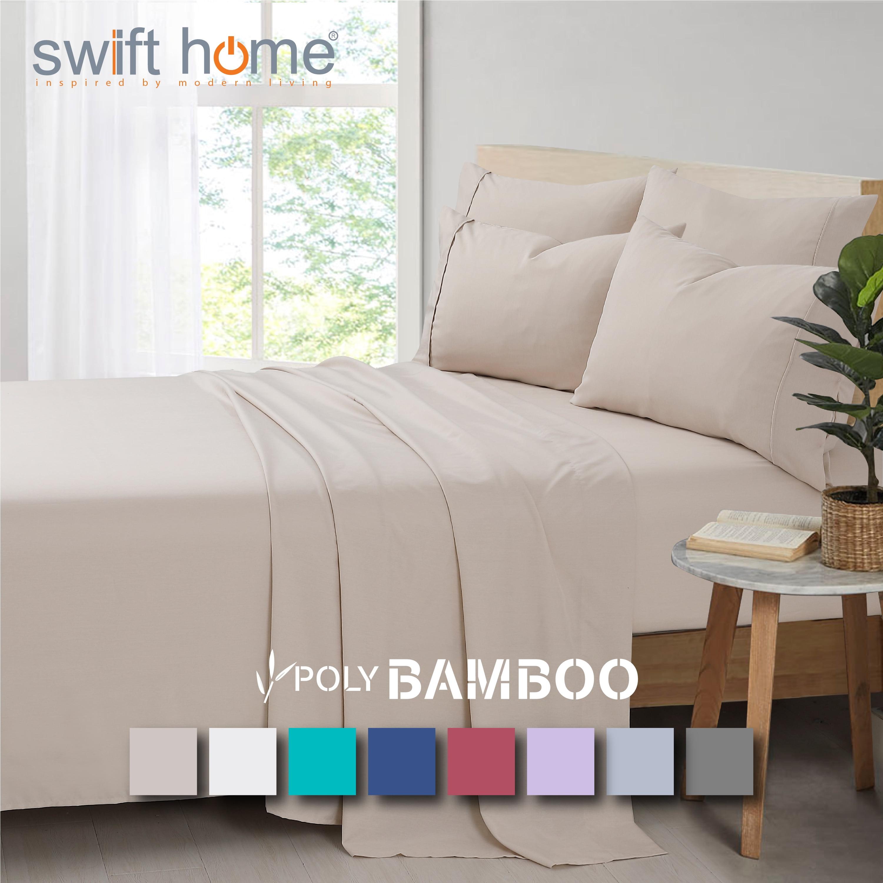 Swift Home Bamboo Rayon Blend Sheet Set with Extra Pillowcases