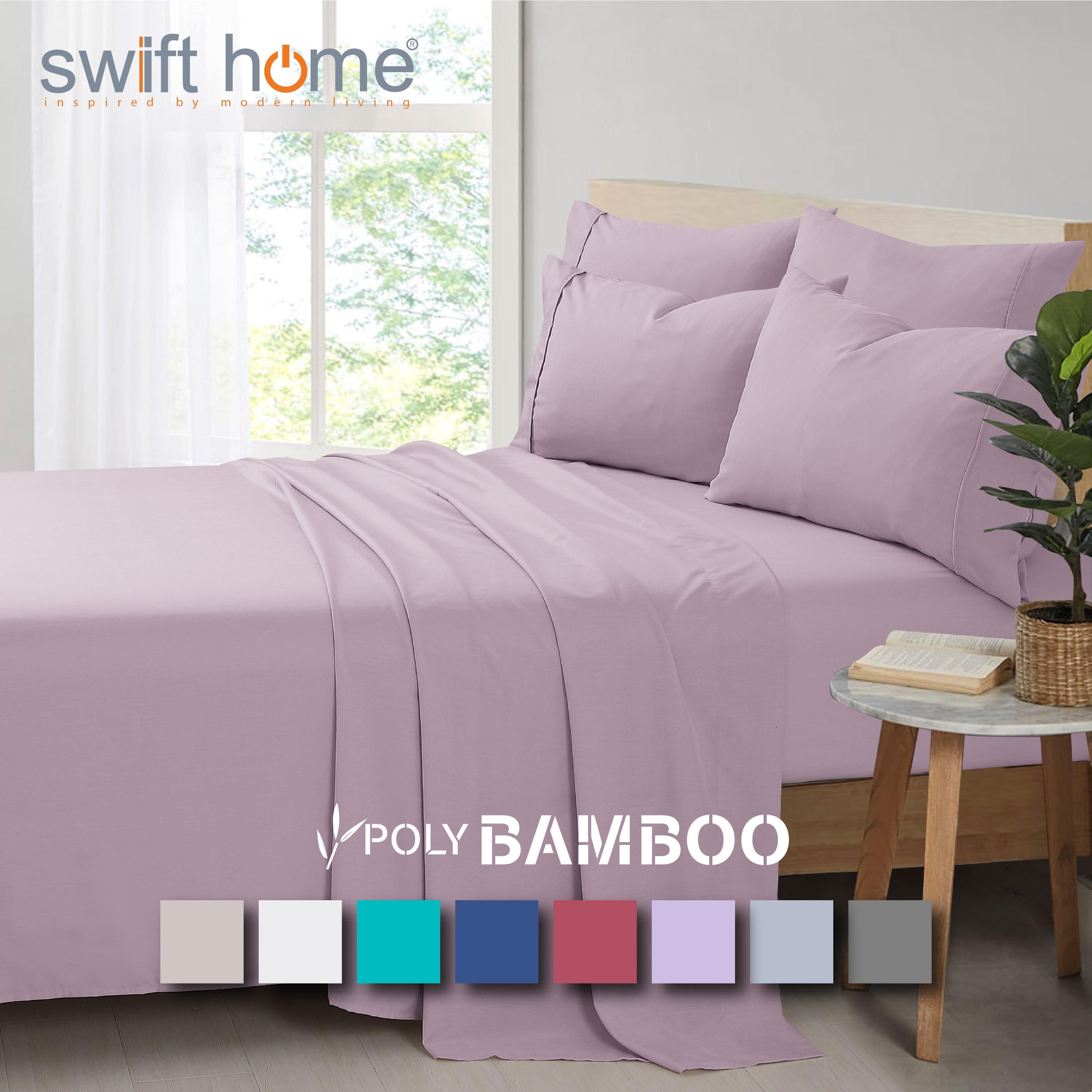 Swift Home Bamboo Rayon Blend Sheet Set with Extra Pillowcases