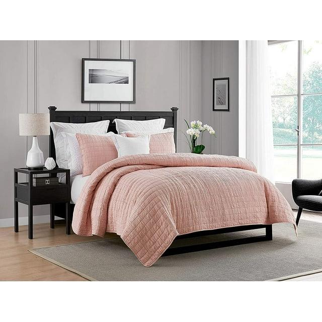 Swift Home Ultra Soft Crinkle Washed Microfiber 3-Piece Quilt Set