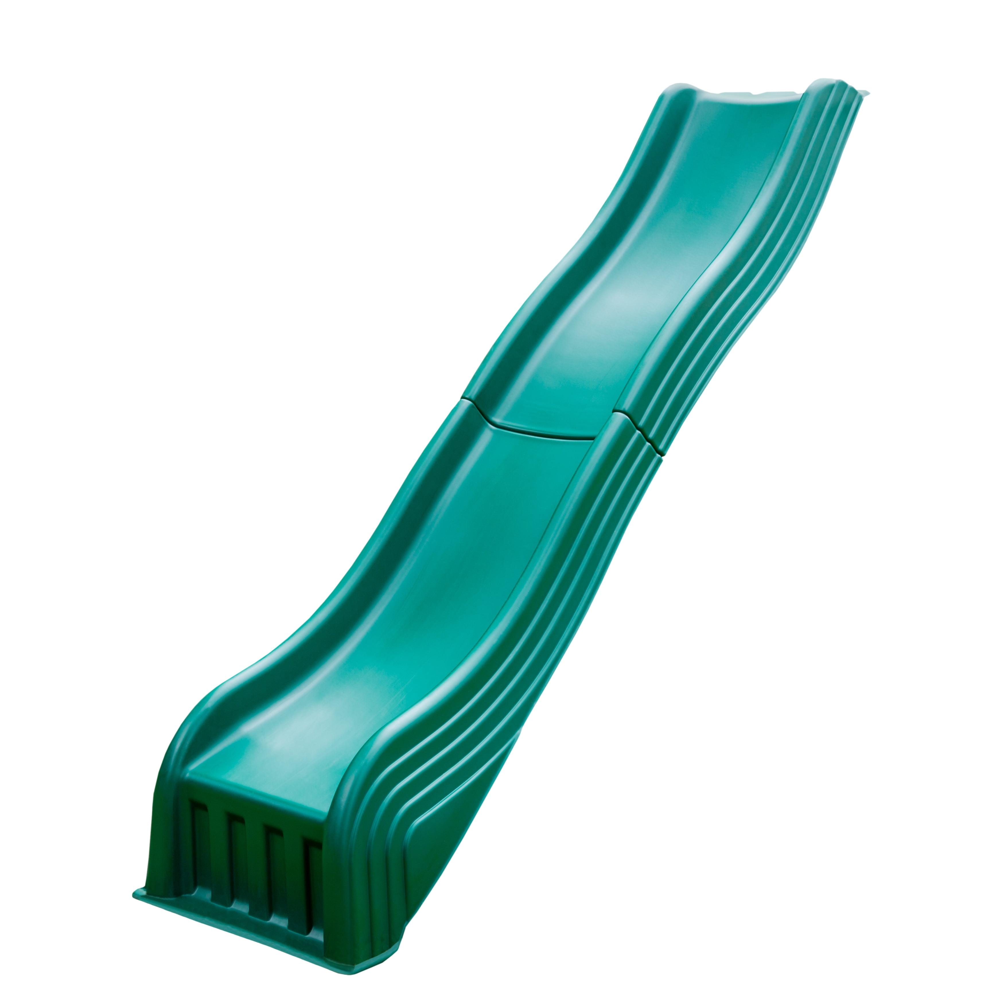 Green 90'' Thermoformed Plastic Wave Slide for 4' Decks