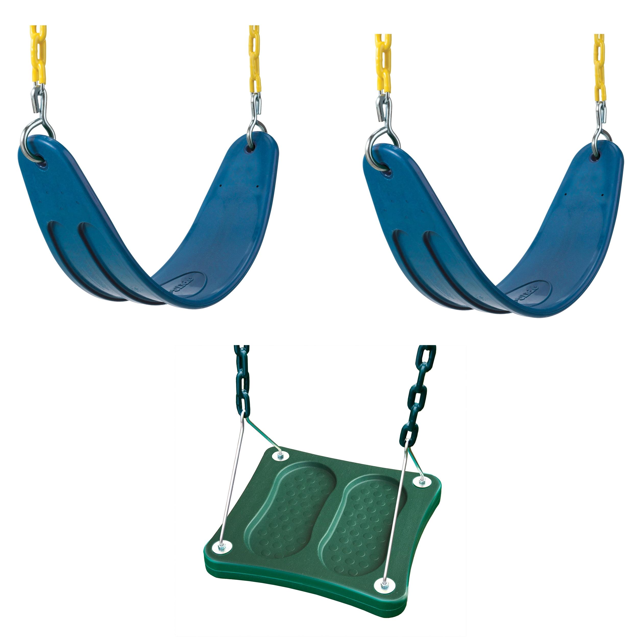 Plastic Belt Swings with Chains and Stand-up Swing Combo