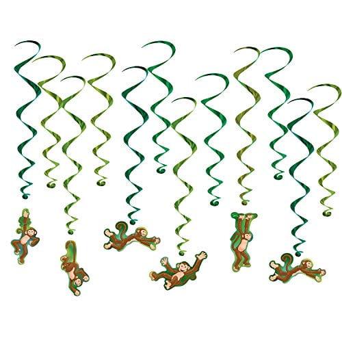 Swinging Monkeys Hanging Swirls (12 Pcs) - 1 Pack