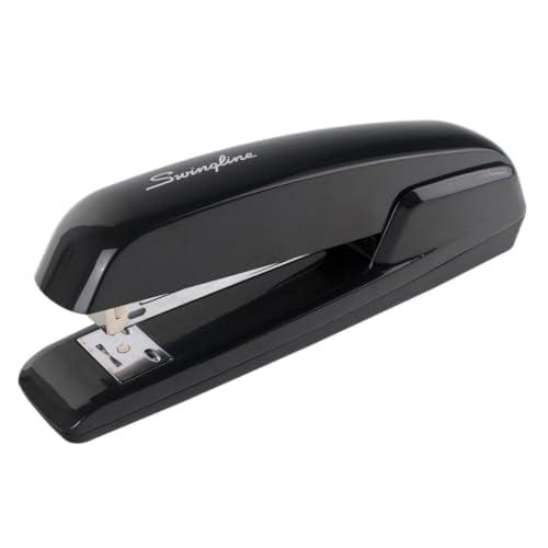 Black Metal 20-Sheet Full Strip Standing Desk Stapler