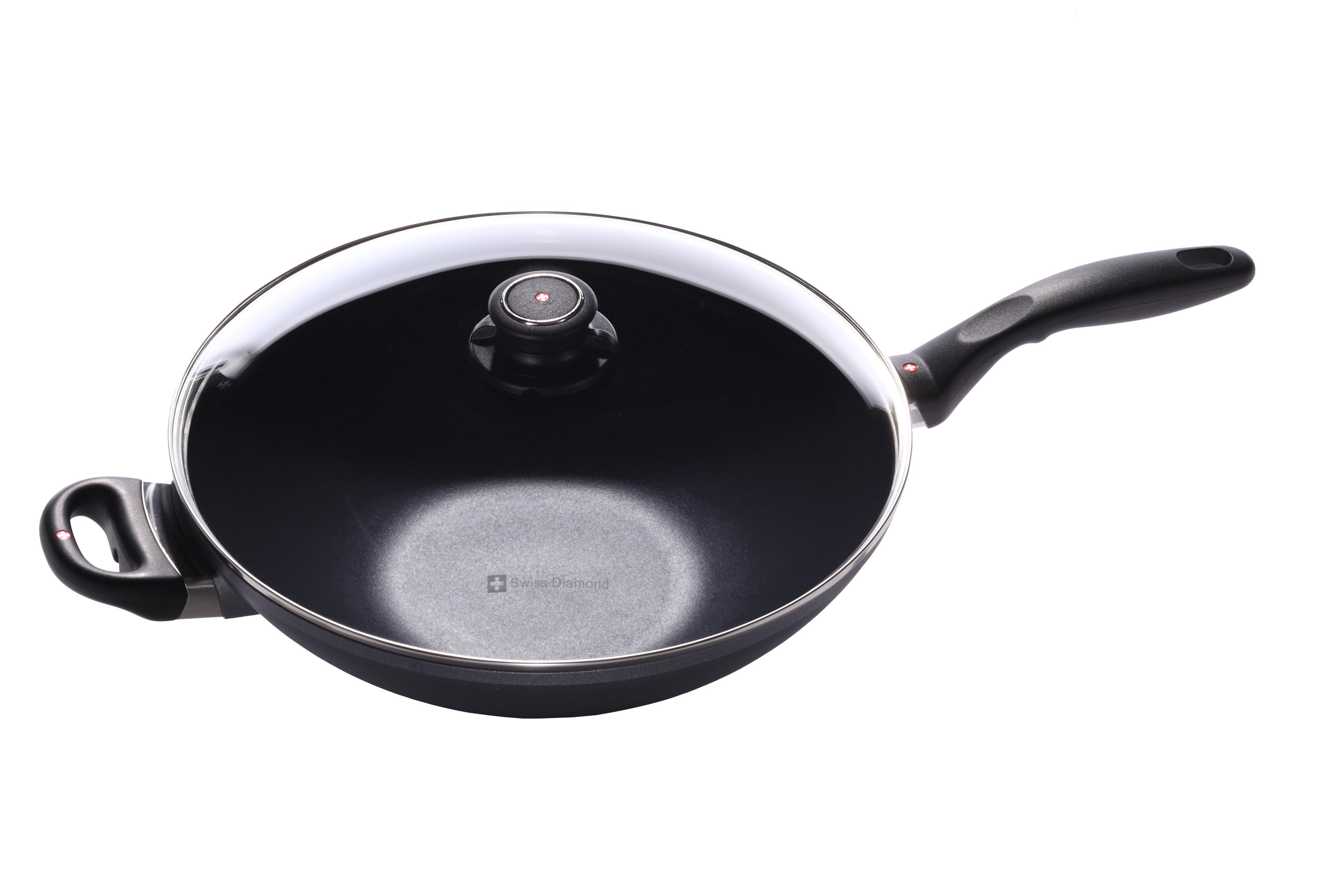 Swiss Diamond Swiss Diamond Non-Stick Cast Aluminum Wok with Lid