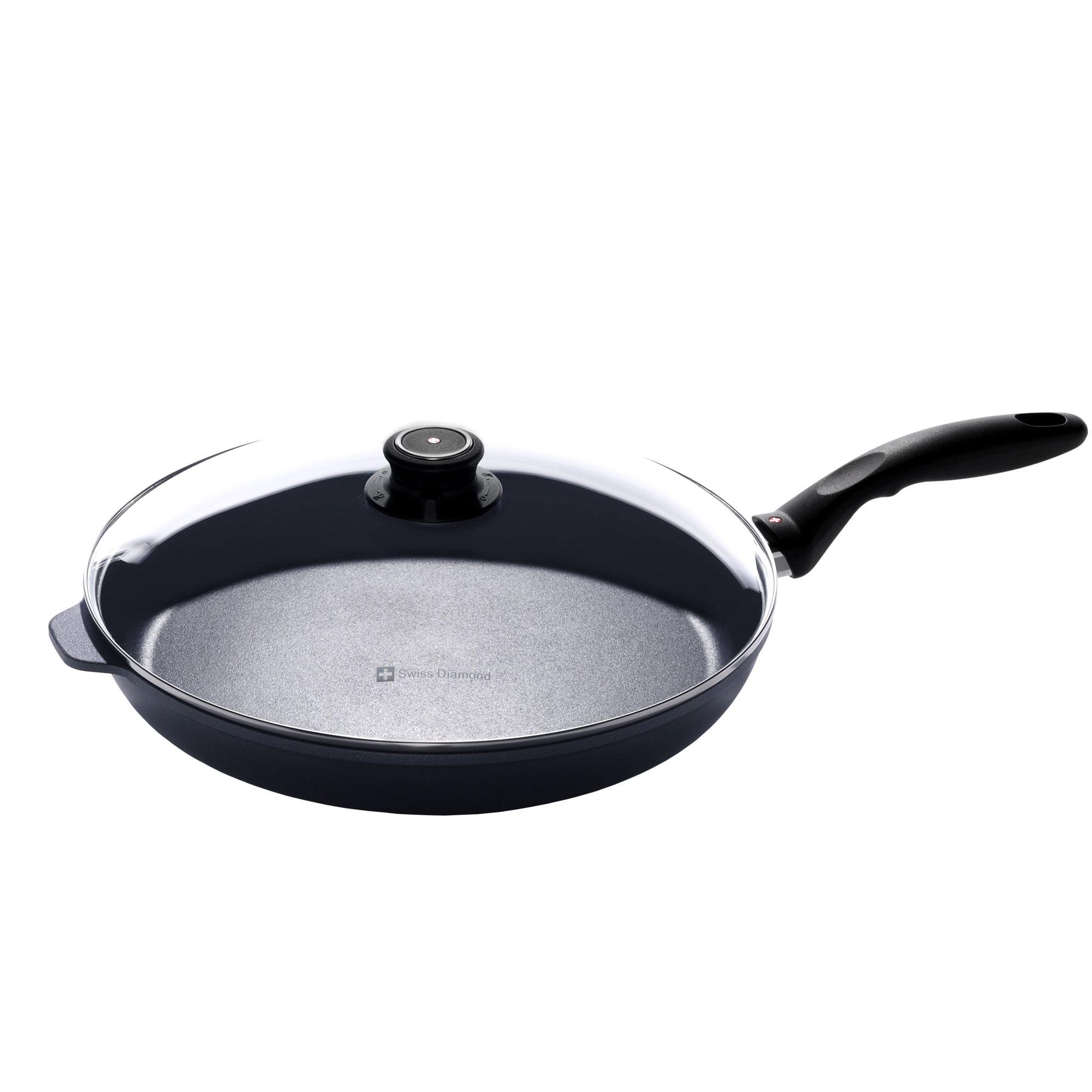 Swiss Diamond 12.5" Nonstick Frying Pan with Glass Lid