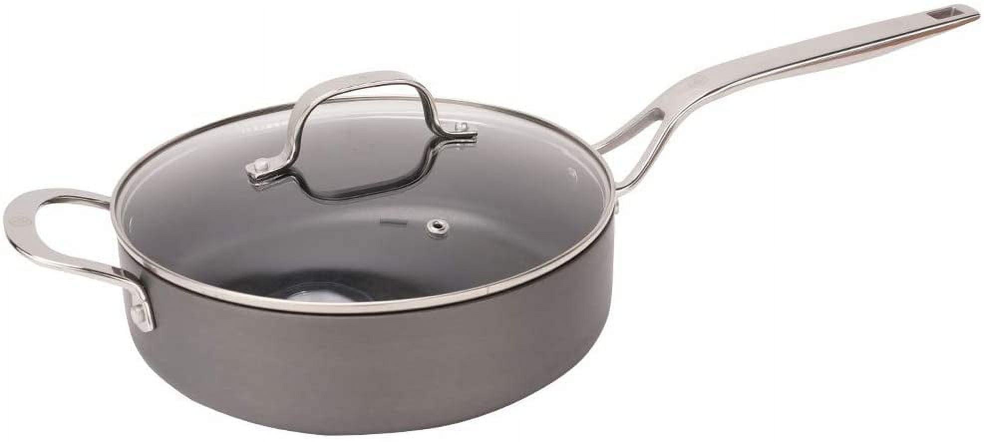 Hard Anodized Nonstick 4-Quart Sauté Pan with Glass Lid