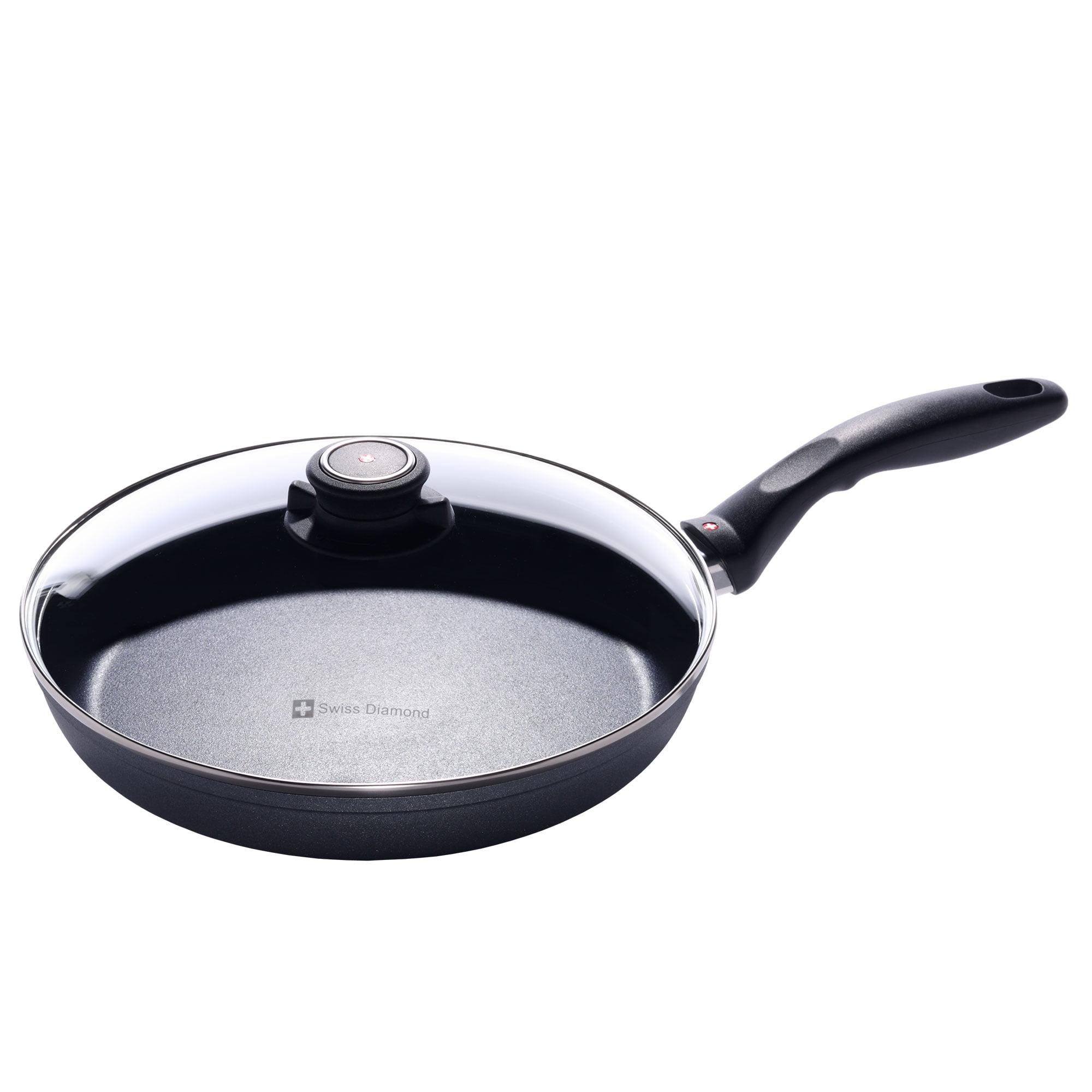 Swiss Diamond 10.25" Nonstick Aluminum Fry Pan with Glass Lid