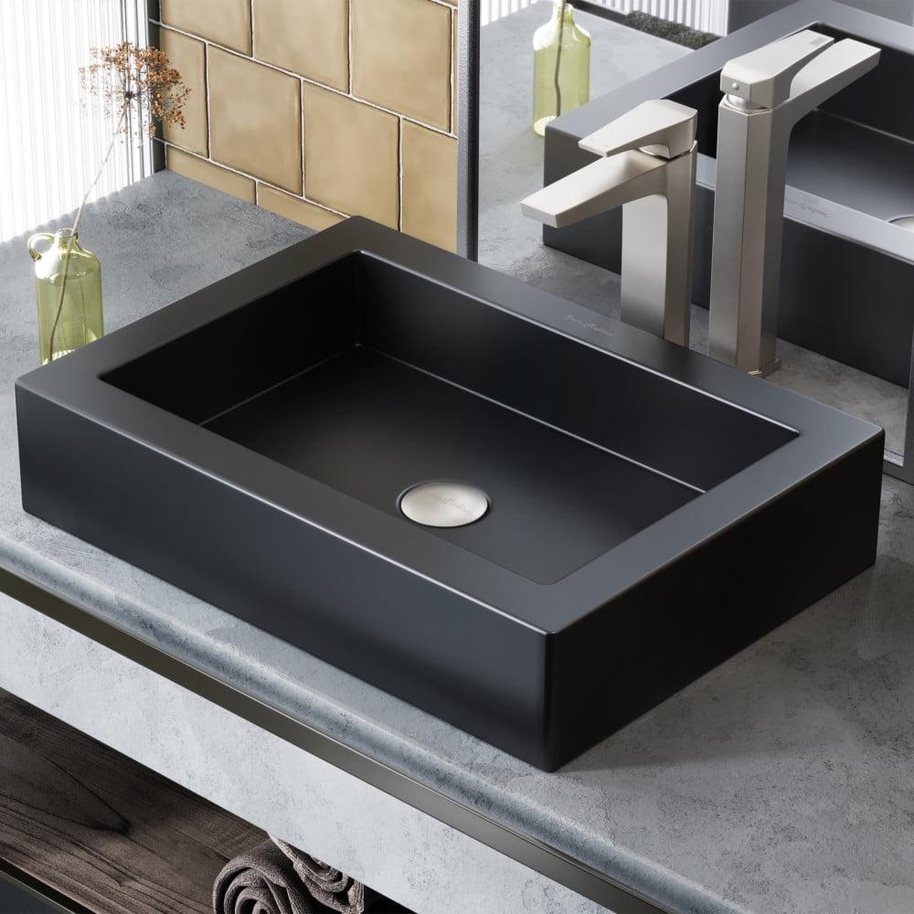 Voltaire Ceramic Rectangular Vessel Bathroom Sink