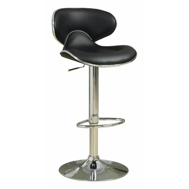 Swivel Adjustable Bar Stool, Black, Set of 2 - Saltoro Sherpi