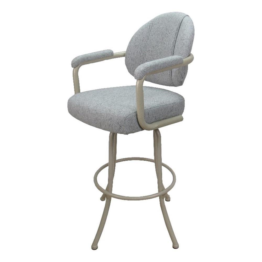 Tobias Designs Custom Metal Bar Stools Swivel Upholstered Counter Stool