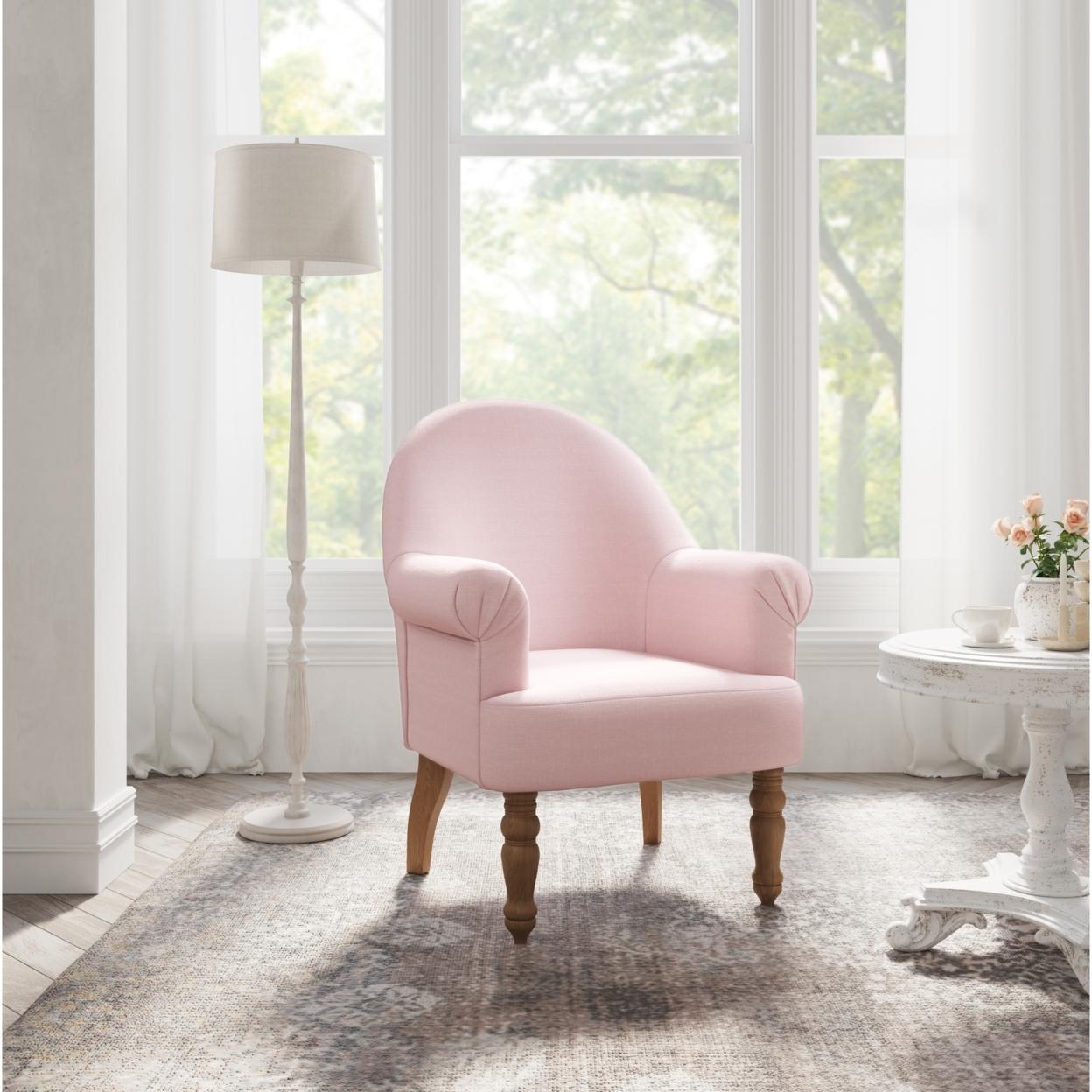 Syed Accent Chair-Upholstered-Flared arms-Curved Back