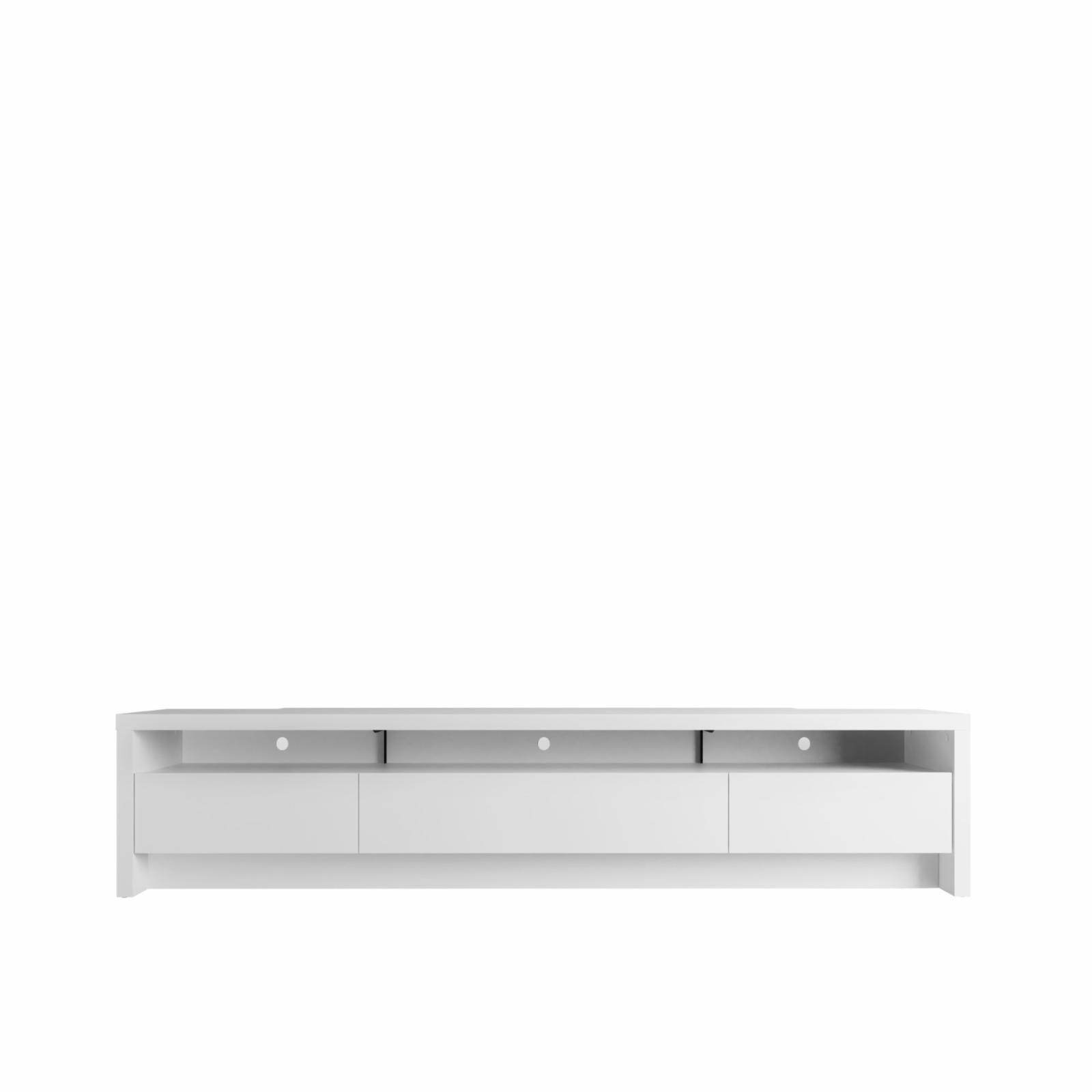 Sylvan White Matte 24.82" Cube TV Stand with Cabinet