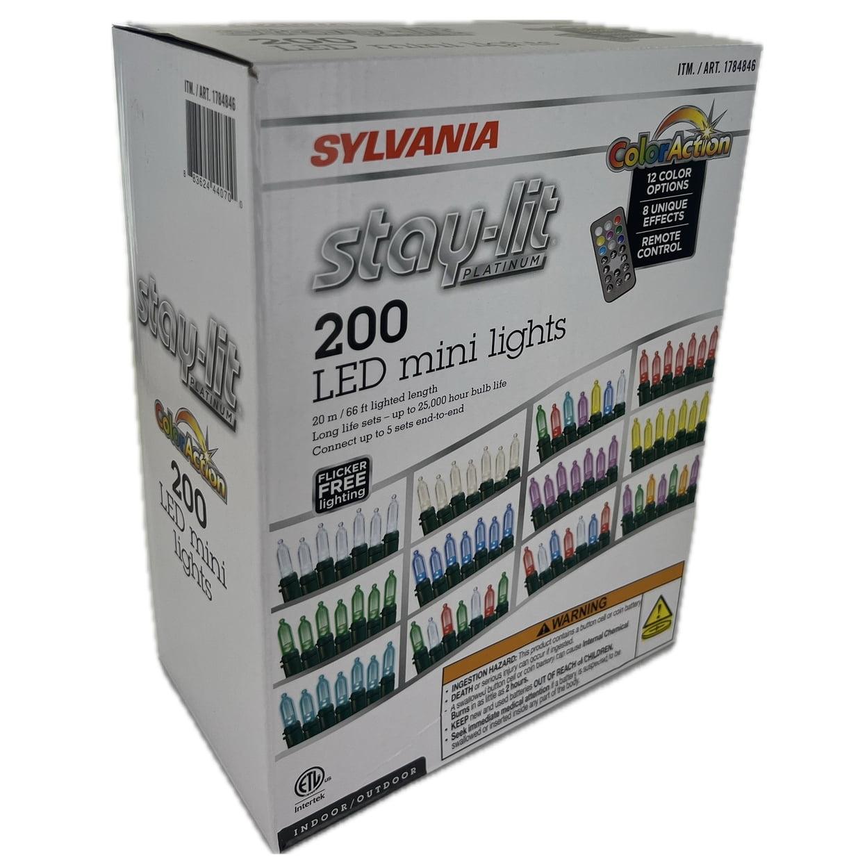 Sylvania Stay-Lit Platinum 200 LED Multi-Color Christmas String Lights