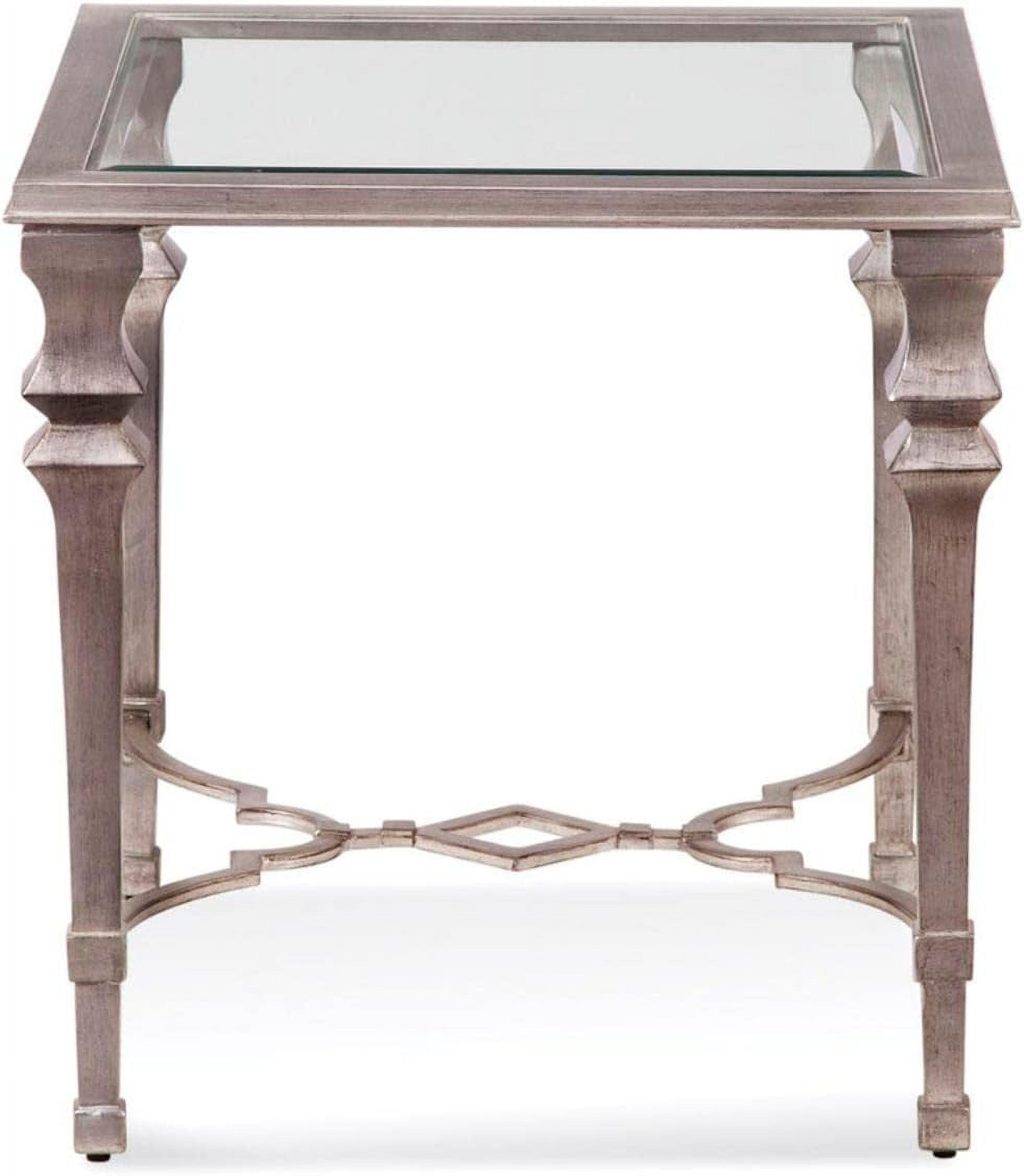 Sylvia Silver Leaf Square End Table