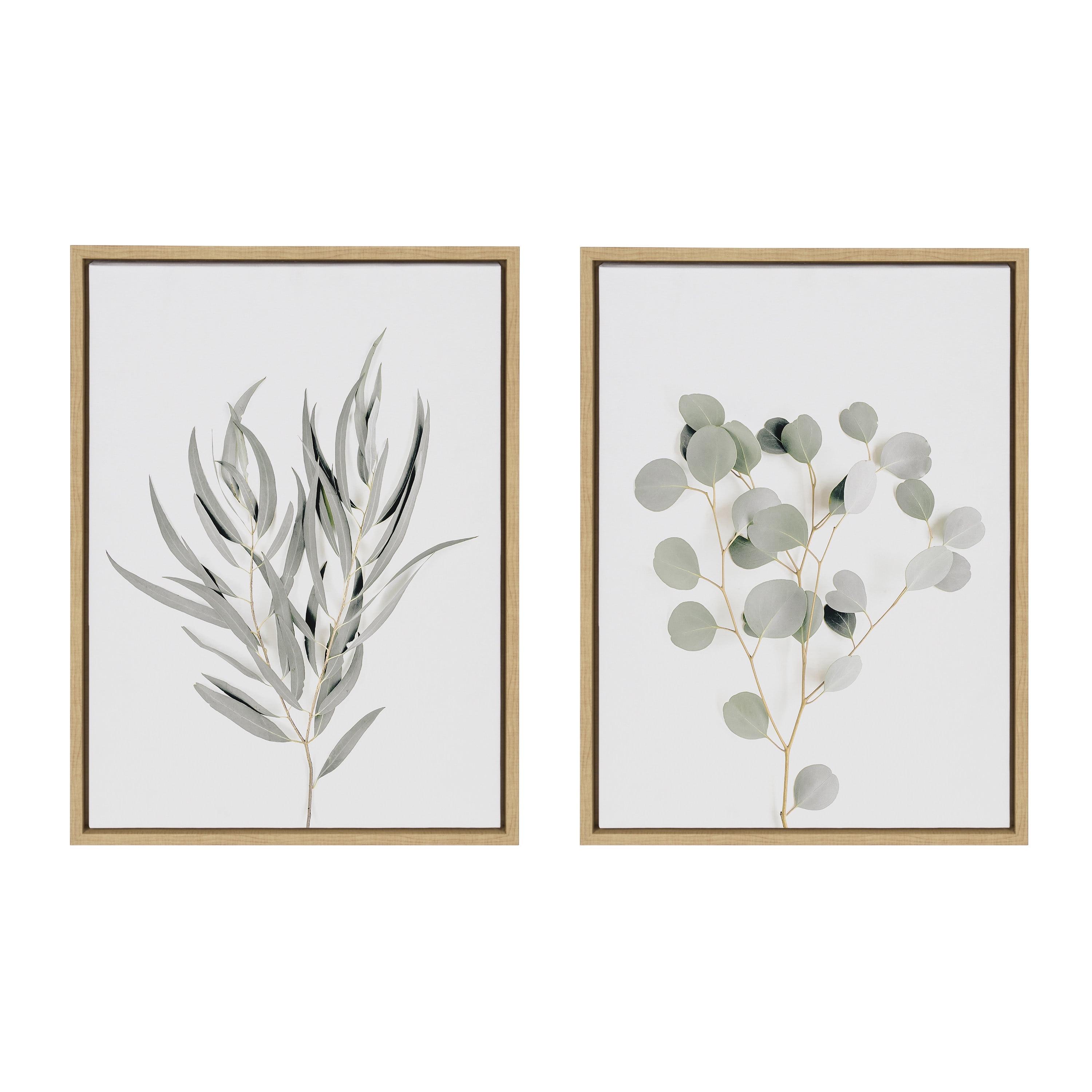 Neutral Botanical 18x24 Framed Canvas Wall Art Set