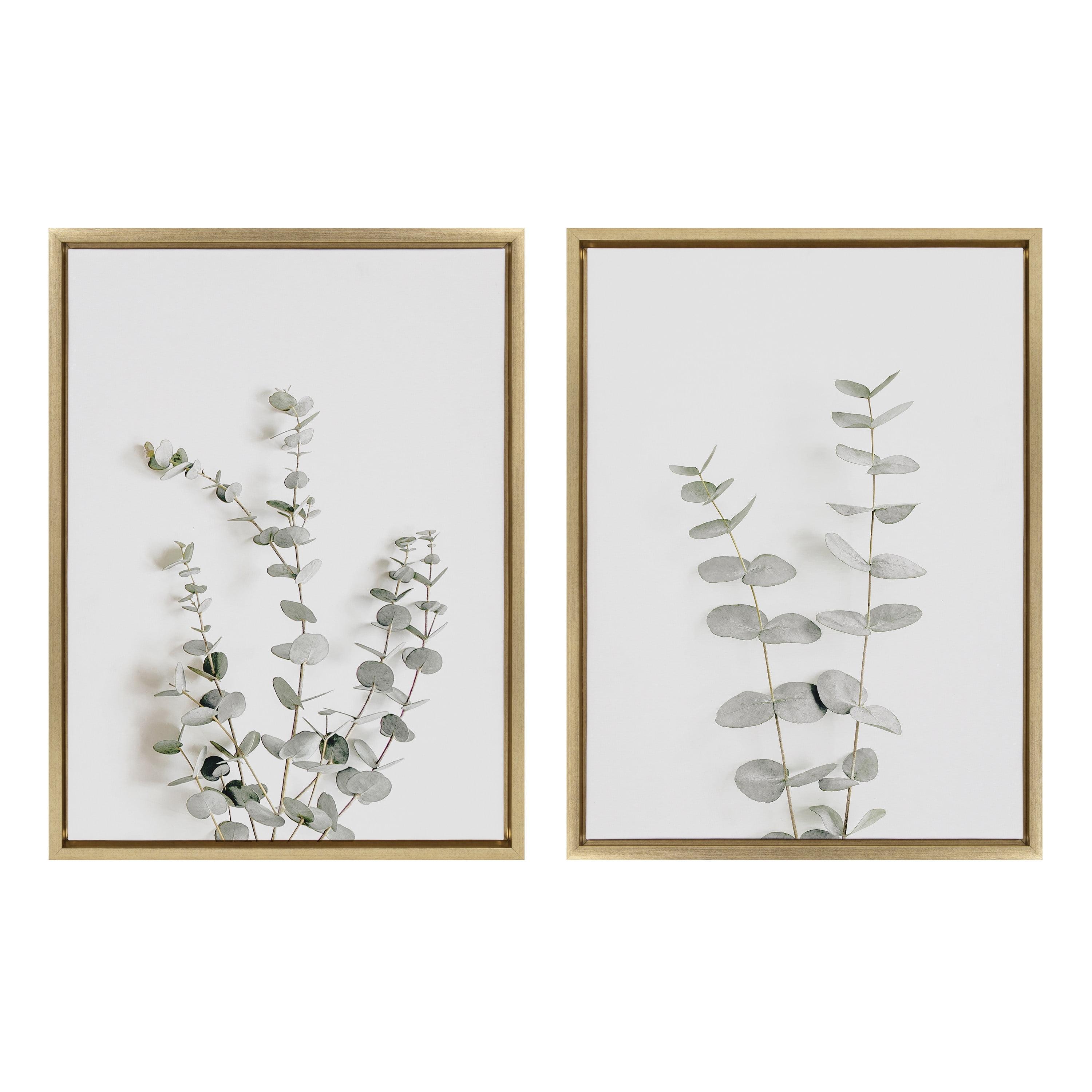 (Set of 2) 18" x 24" Sylvie Neutral Botanical Print No 3 and 4 Framed Canvas - Kate & Laurel All Things Decor