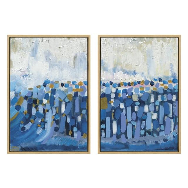 (Set of 2) 23" x 33" Sylvie Queen Elizabeth II Framed Canvas Set Natural - Kate & Laurel All Things Decor