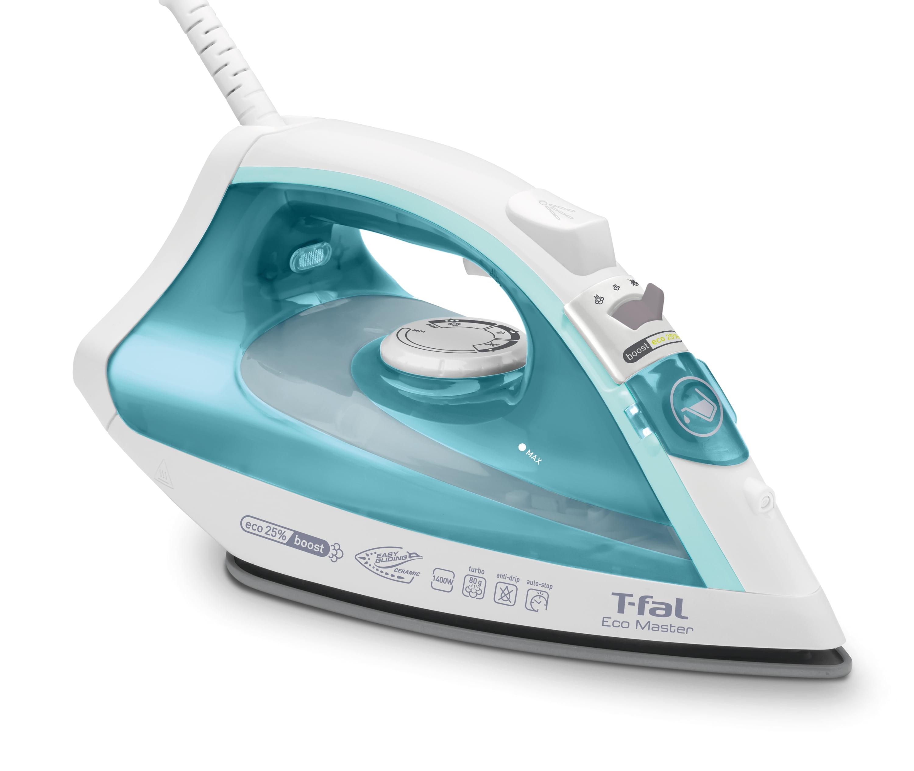 T-fal EcoMaster Blue Ceramic Soleplate Steam Iron