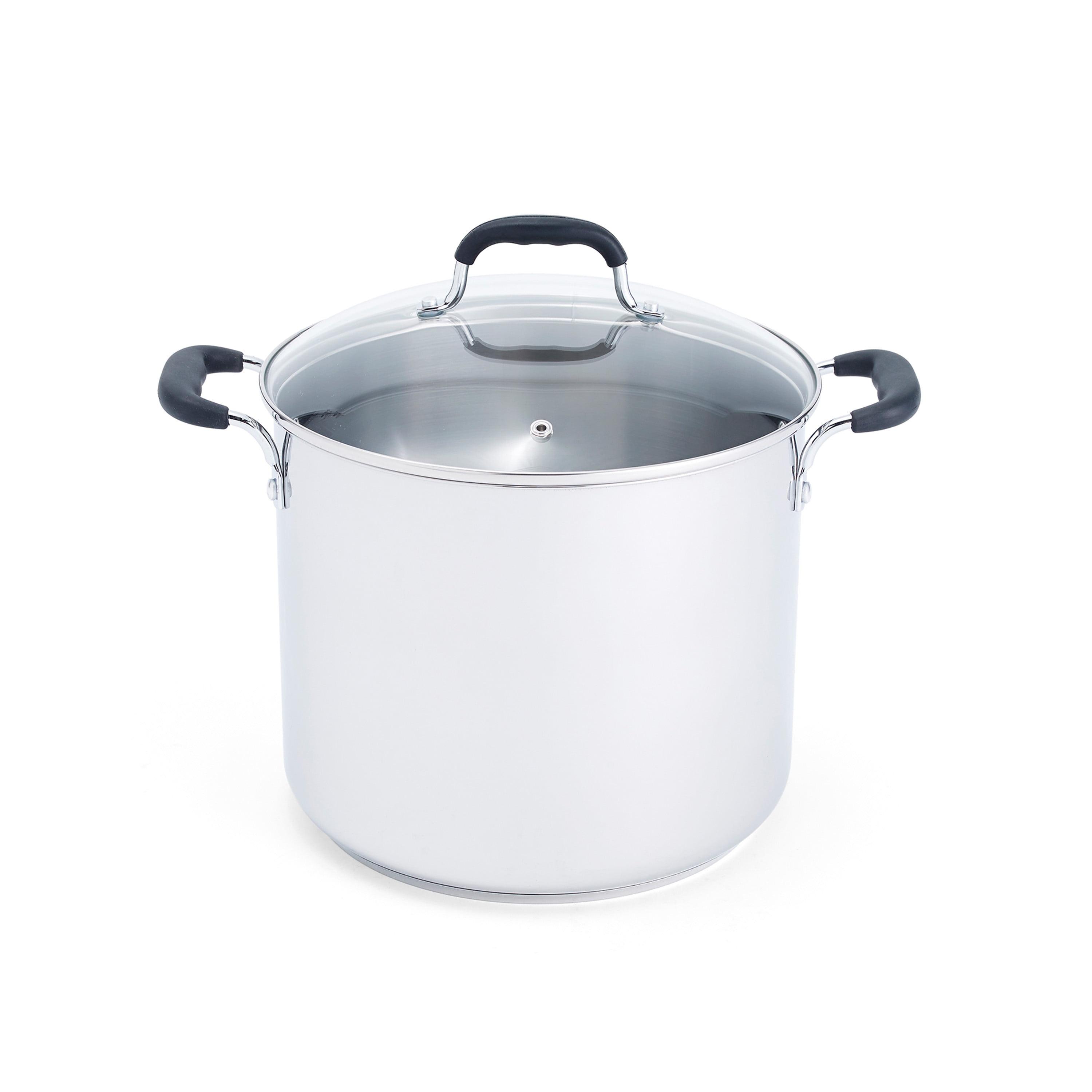 T-fal 12 Quart Stainless Steel Stock Pot with Glass Lid