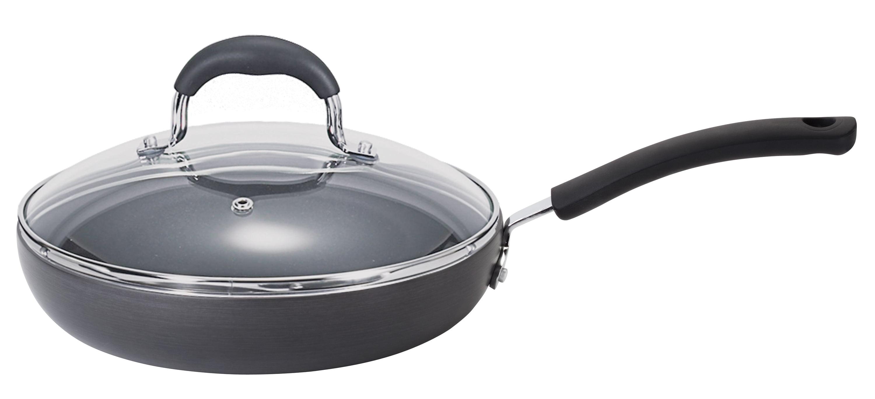 T-fal Ultimate Hard Anodized Non-Stick Cookware, 10 inch Deep Fry Pan, Black