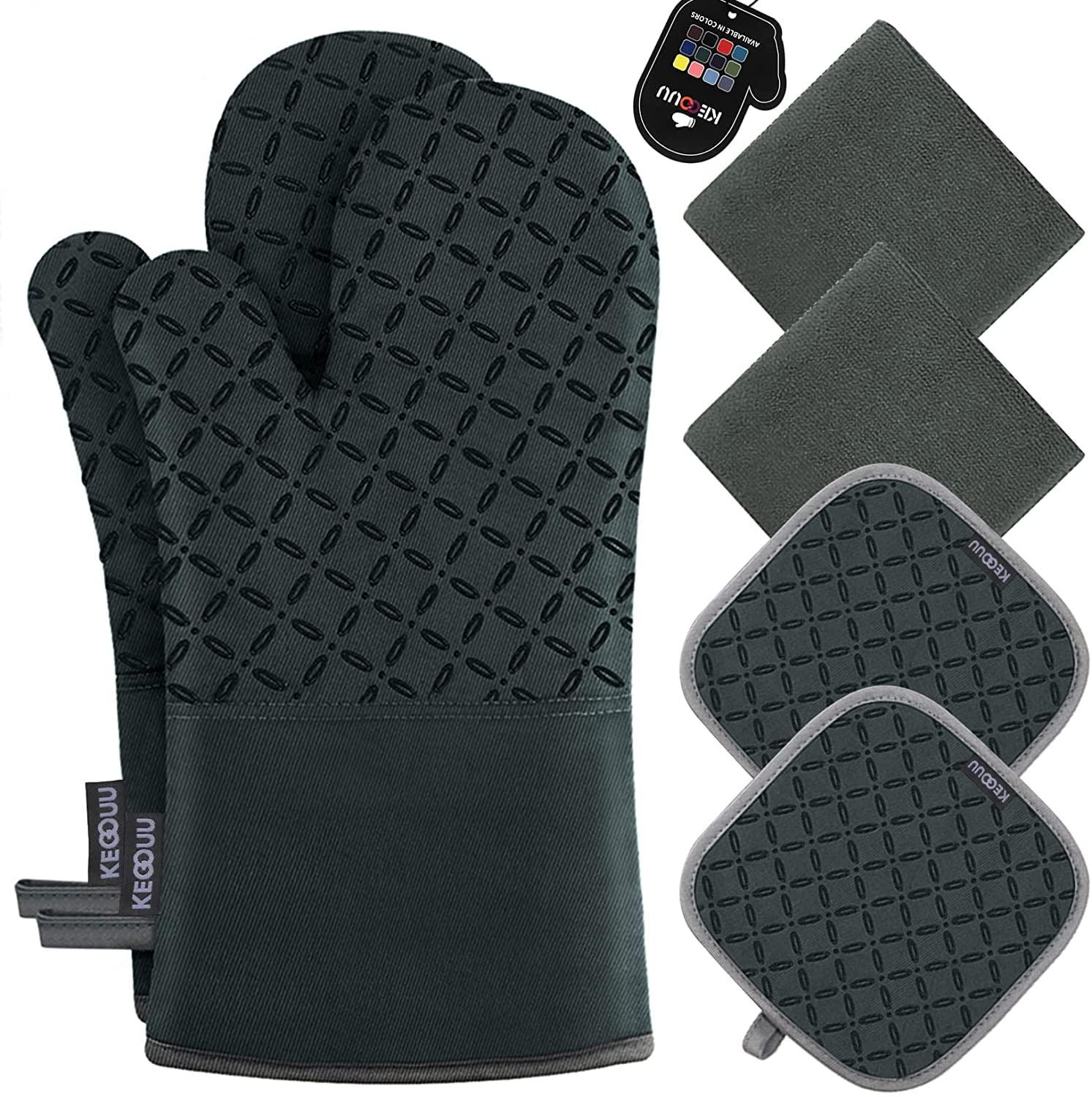 PRIMICOL Kitchen Oven Mitts and Pot Holders(6-piece set)