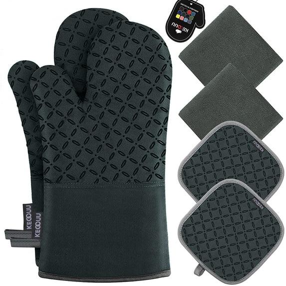 PRIMICOL Kitchen Oven Mitts and Pot Holders(6-piece set)