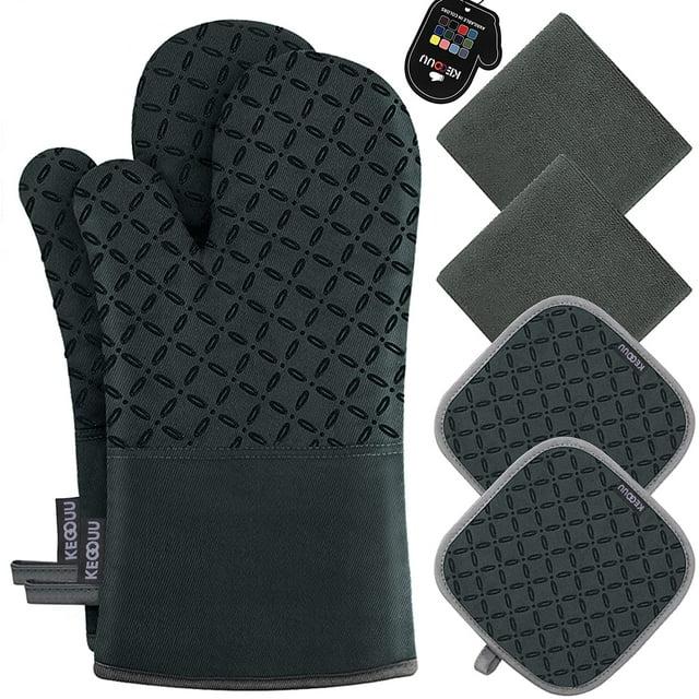 PRIMICOL Kitchen Oven Mitts and Pot Holders(6-piece set)