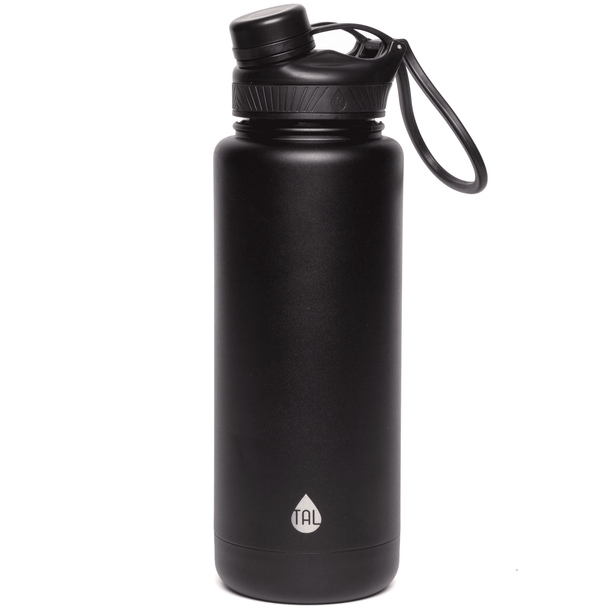 Black 40oz Stainless Steel Ranger Water Bottle with Wide Mouth