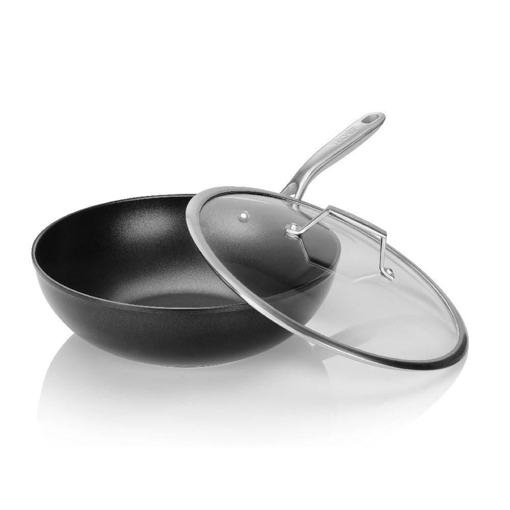 TECHEF Onyx - 12" Nonstick Wok/Stir-Fry Pan with Cover