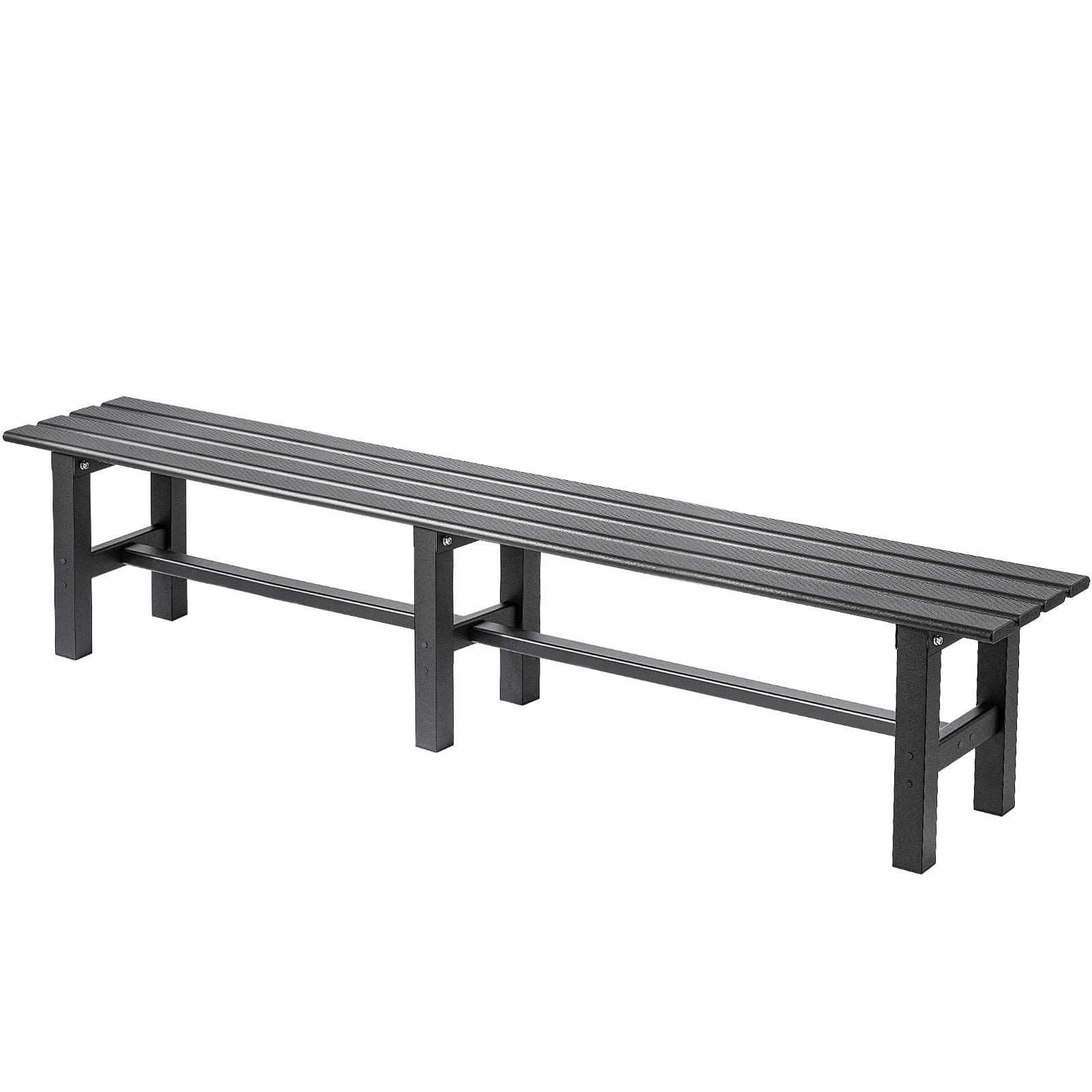 TECSPACE Aluminum Outdoor Patio Bench Black,70.9 x 14.2 x 15.7 inches,Light Weight High Load-Bearing,Outdoor Bench for Park Garden,Patio and Lounge