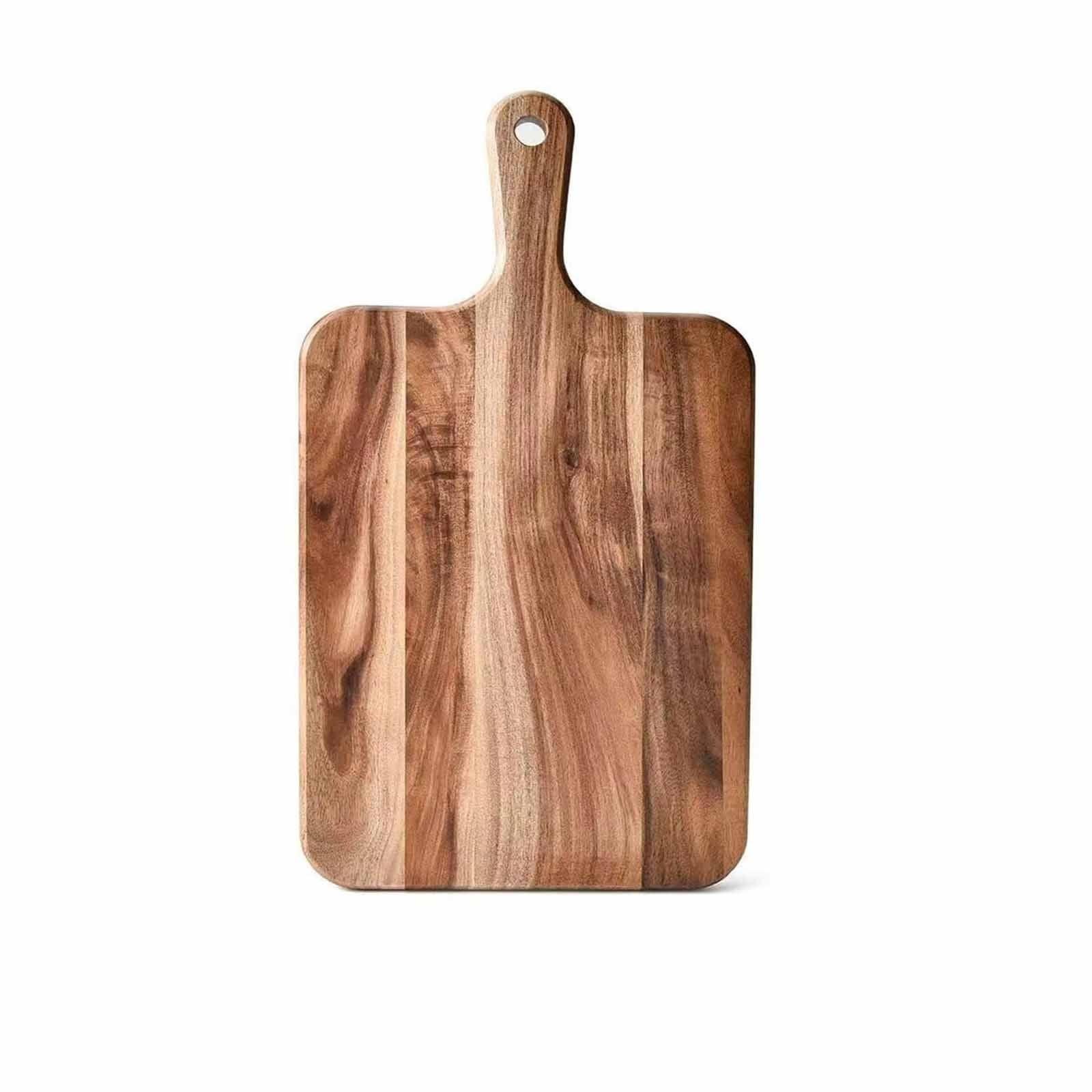 Rectangular Wooden Cutting Board with Handle for Kitchen