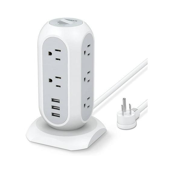 TESSAN Power Strip Tower w/ Surge Protector, 11 AC Outlets, & 3 USB Ports