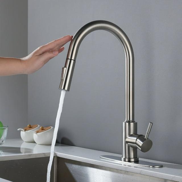 Touch Kitchen Faucet for Sink, Kitchen Faucets with Pull Down Sprayer, 360 Degree Swivel Kitchen Sink Faucet