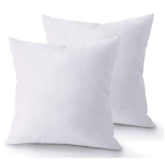 THROW PILLOW, SOFA PILLOW, OUT DOOR PILLOW, COUCH PILLOW, BEDDING PILLOW Inserts (Set of 2, White), 18x18 Inches - Lightweight Fillers for Sofa, Bed, and Home Décor (18x18 Inch (Pack of 2)