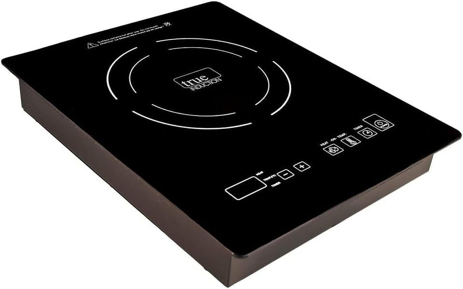 True Induction TI-1B Built-In UL858 Certified, 12-inch Single Induction Cooktop 1750W Glass-Ceramic Top
