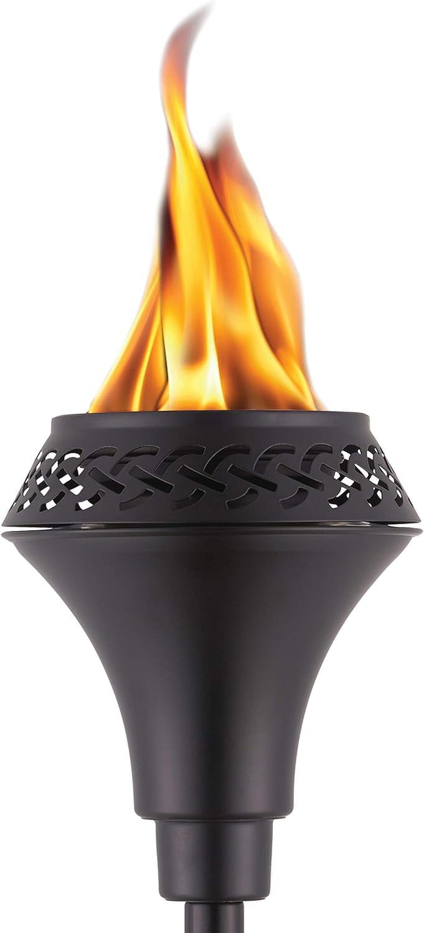 TIKI 65-Inch Black Metal Large Flame Outdoor Torch