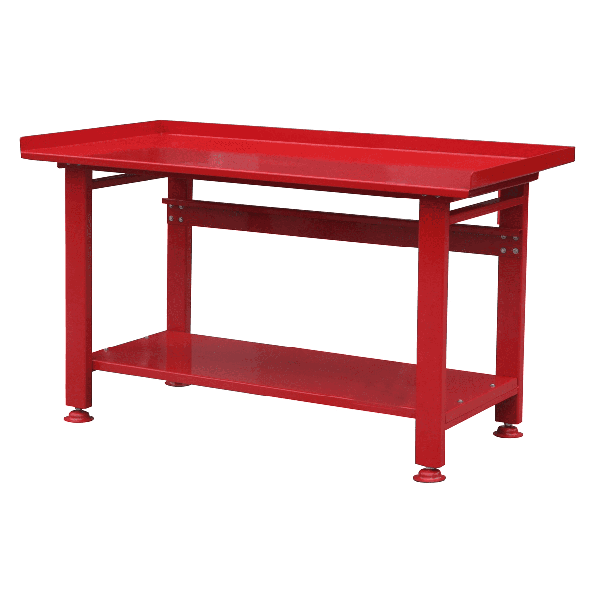 Titan Heavy-Duty Red Steel Workbench, 1200 lbs Capacity, 60x31"