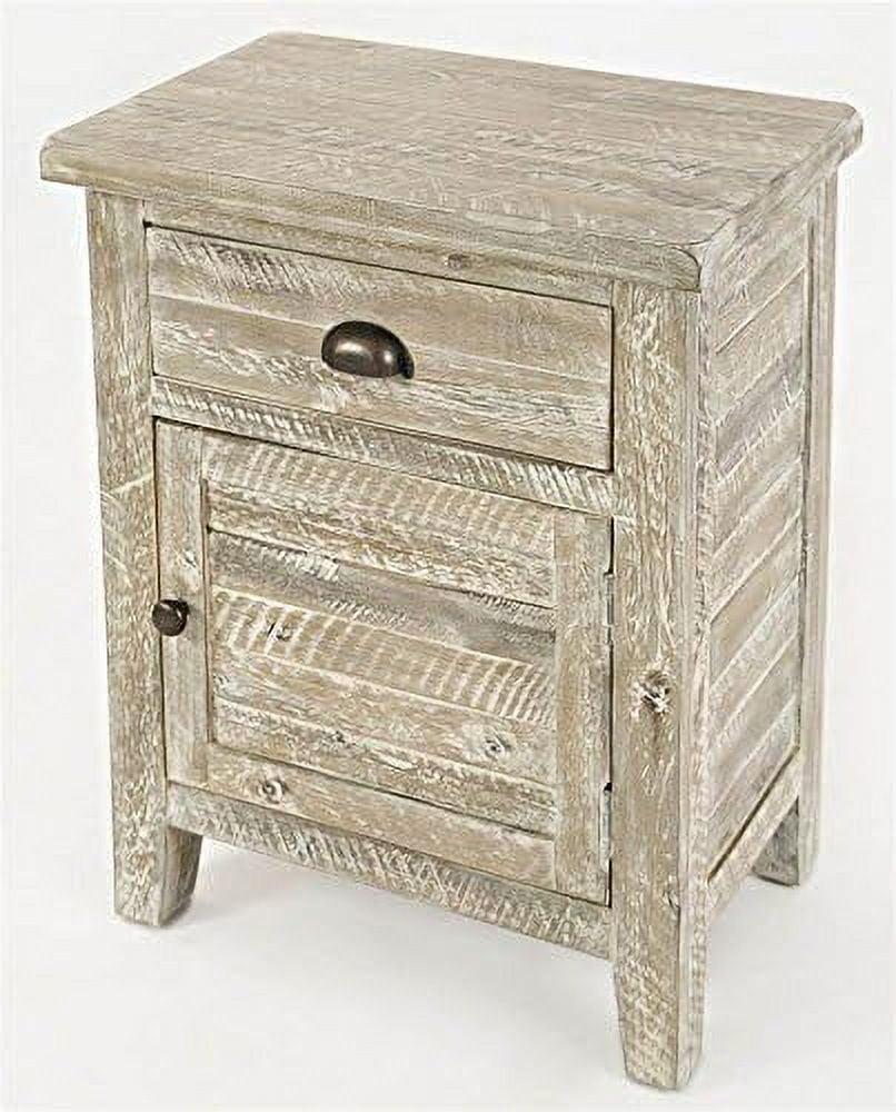 Rustic Grayson Wood Accent Table with Storage Drawer