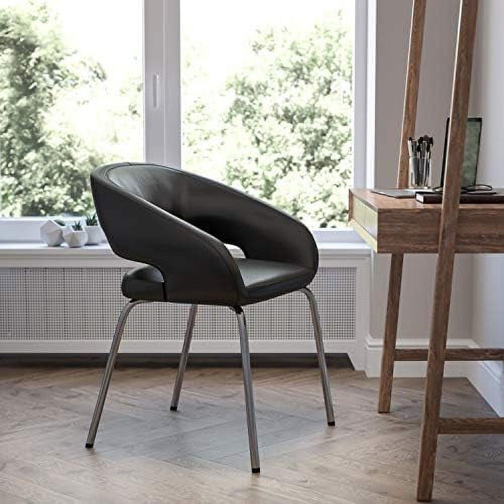 Flash Furniture Fusion Series Contemporary LeatherSoft Side Reception Chair with Chrome Legs