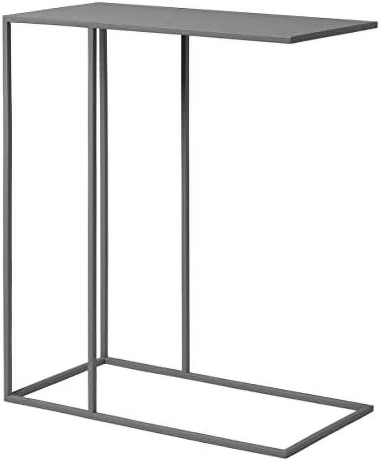 Fera Rectangular Steel Gray Modern Side Table