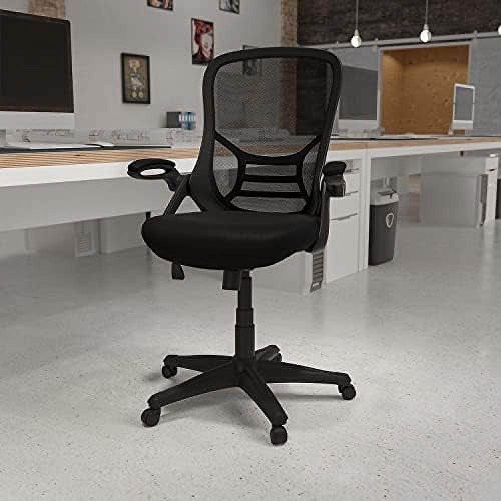 Ergonomic High-Back Black Mesh Swivel Office Chair with Adjustable Arms